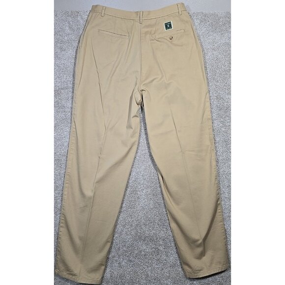 Lauren Ralph Lauren Khaki Pants Flat Front Preppy Dress Pockets All Cotton Sz 14 - Picture 9 of 13